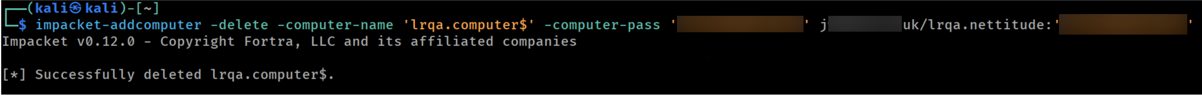 Removing the machine account from the domain